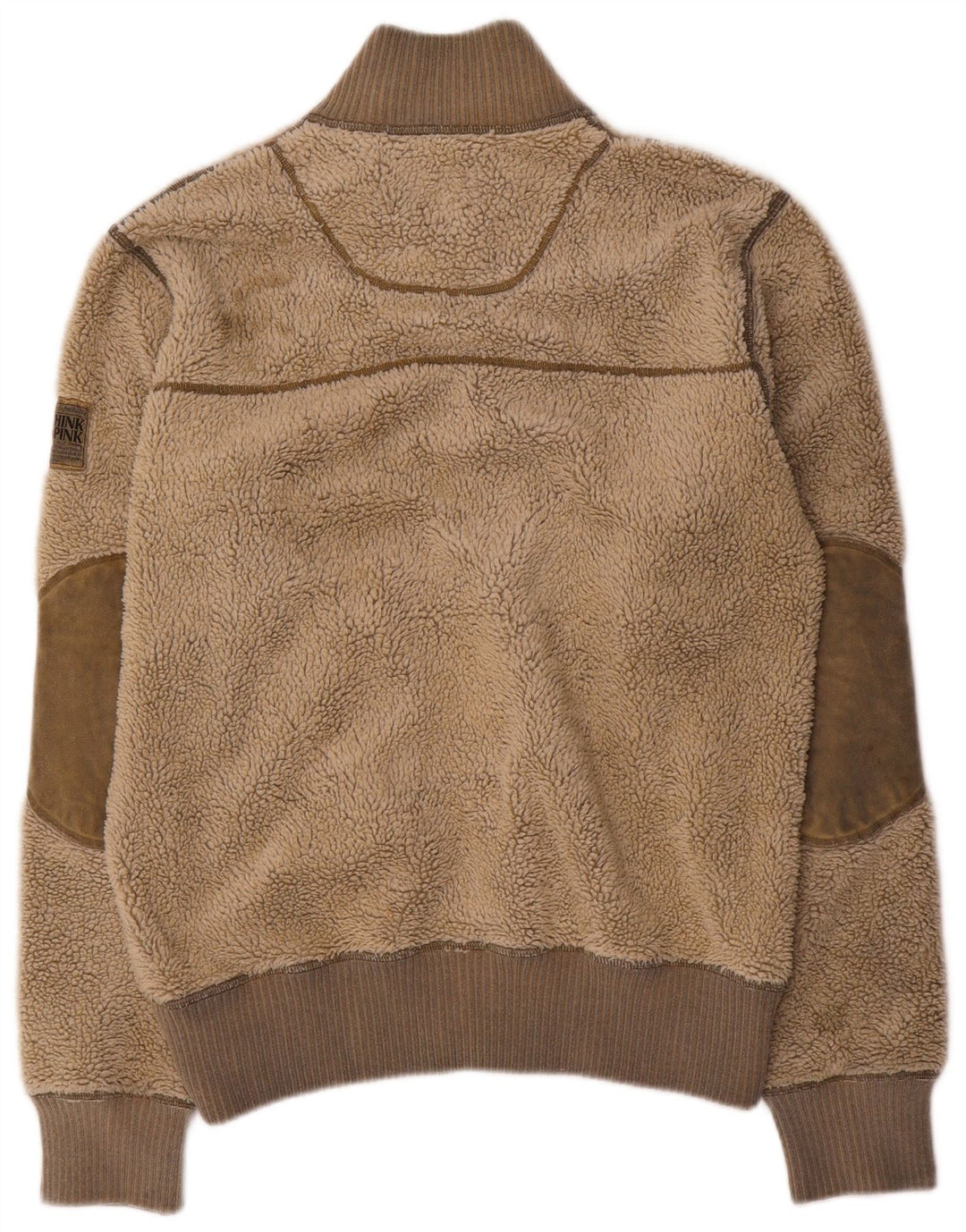 Tænk Pink Herre Fleecejakke UK 38 Medium Beige Akryl