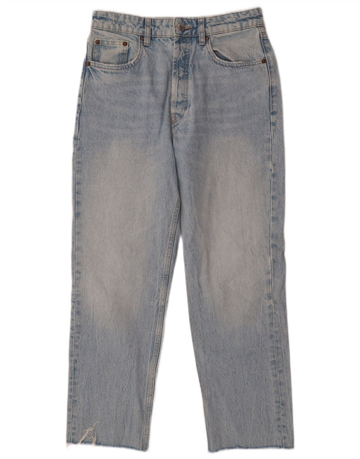 ZARA Womens Cropped Jeans EU 38 Small W28 L25 Blue Cotton