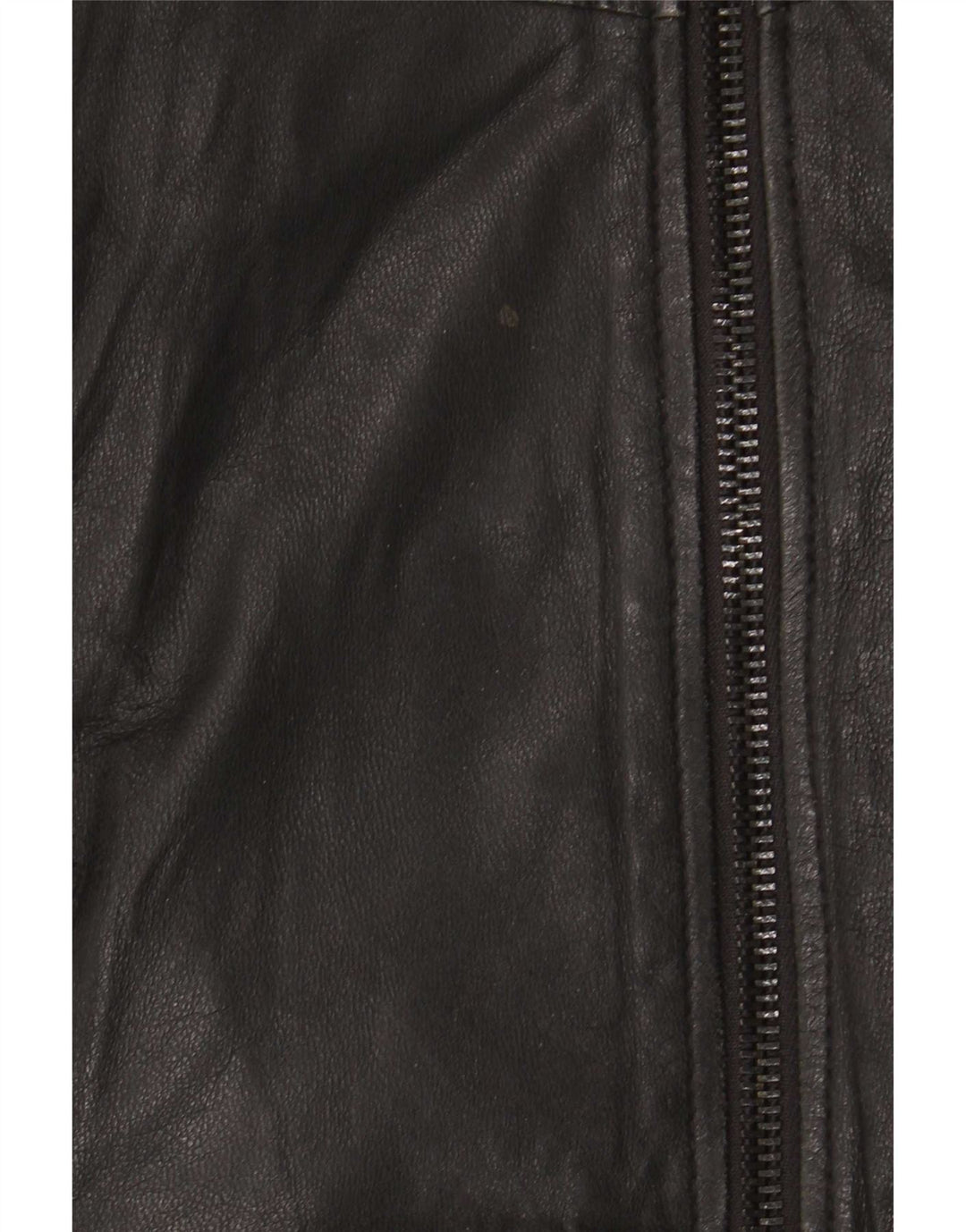 Replay Herre Bomber Læderjakke UK 38 Medium Sort Læder