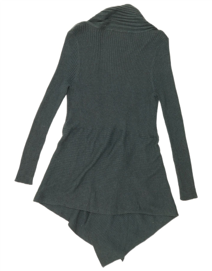 Marks & Spencer Dame Asymmetrisk Åben Cardigan Sweater UK 16 Large Green