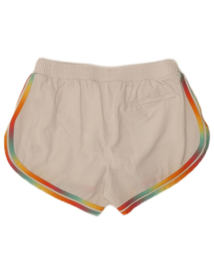Champion Womens Sports Shorts UK 8 Small White Colourblock Polyester
