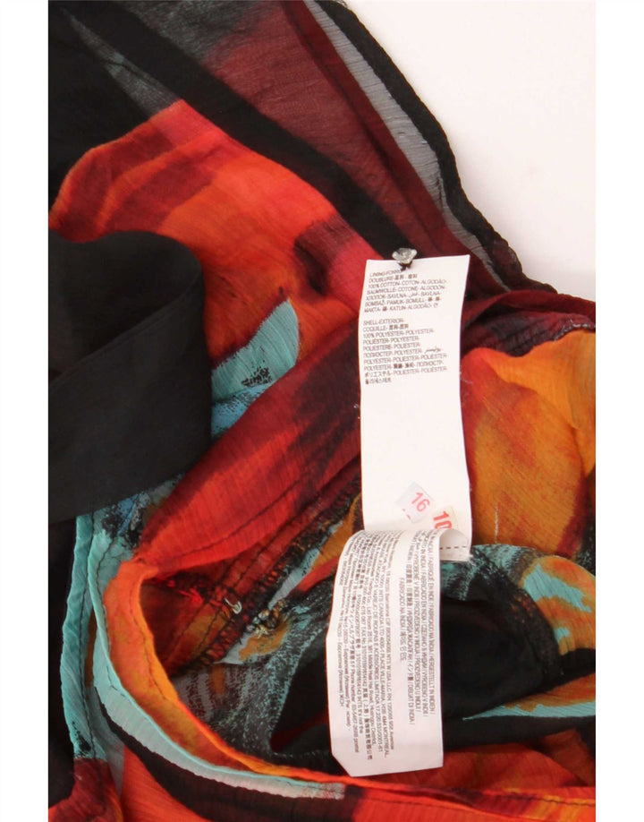 Desigual Womens Front Tie Bluse Top UK 14 Large Multicolored Floral