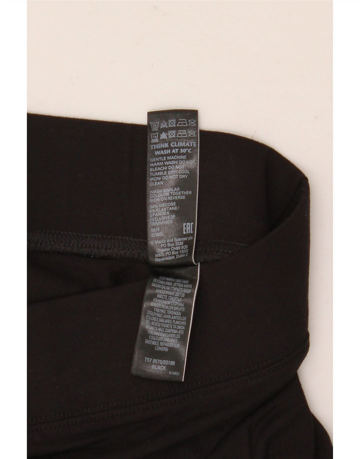 Marks & Spencer Womens Leggings UK 14 Large Black Viscose