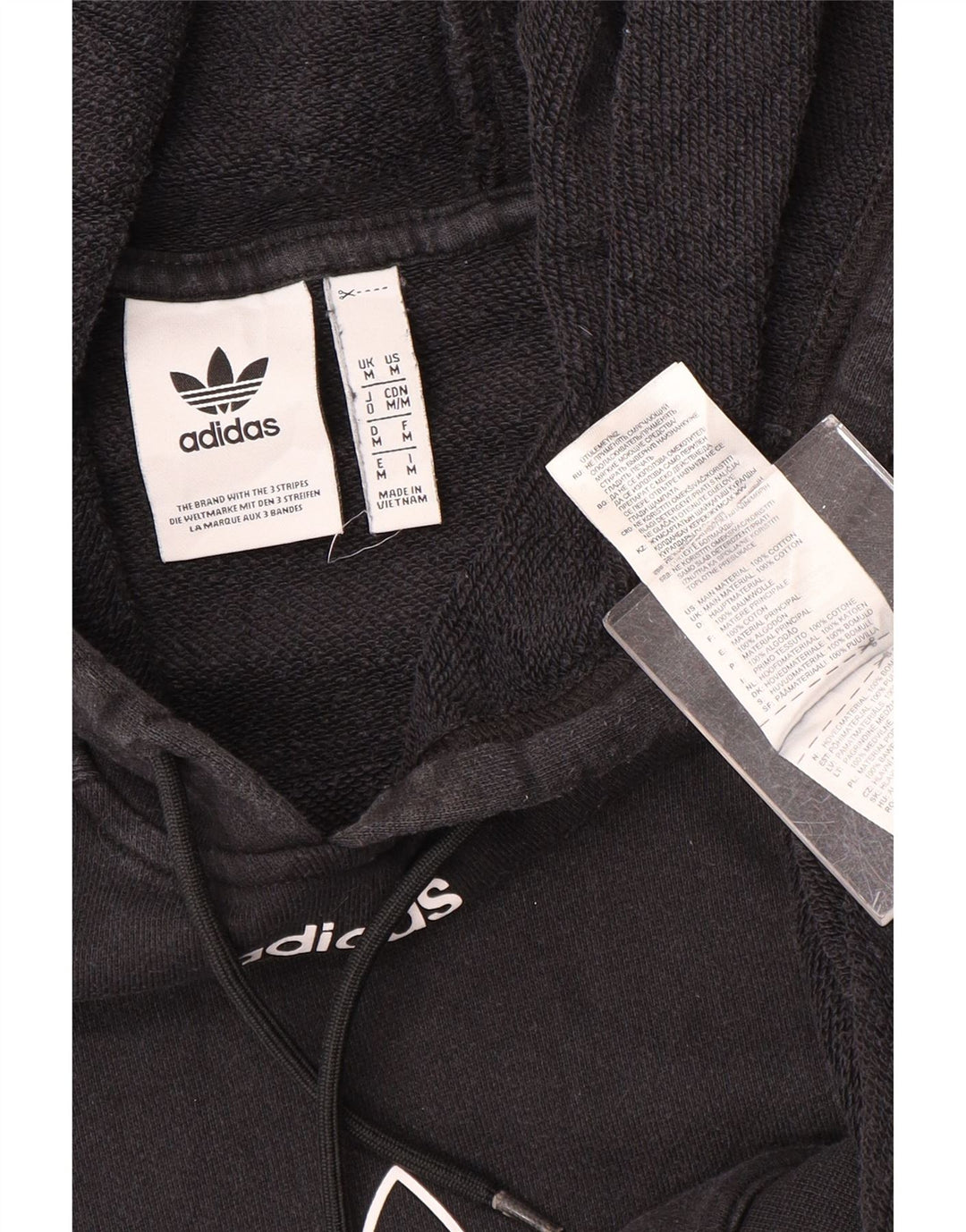 Adidas Grafisk hættetrøje til mænd mellem sort bomuld