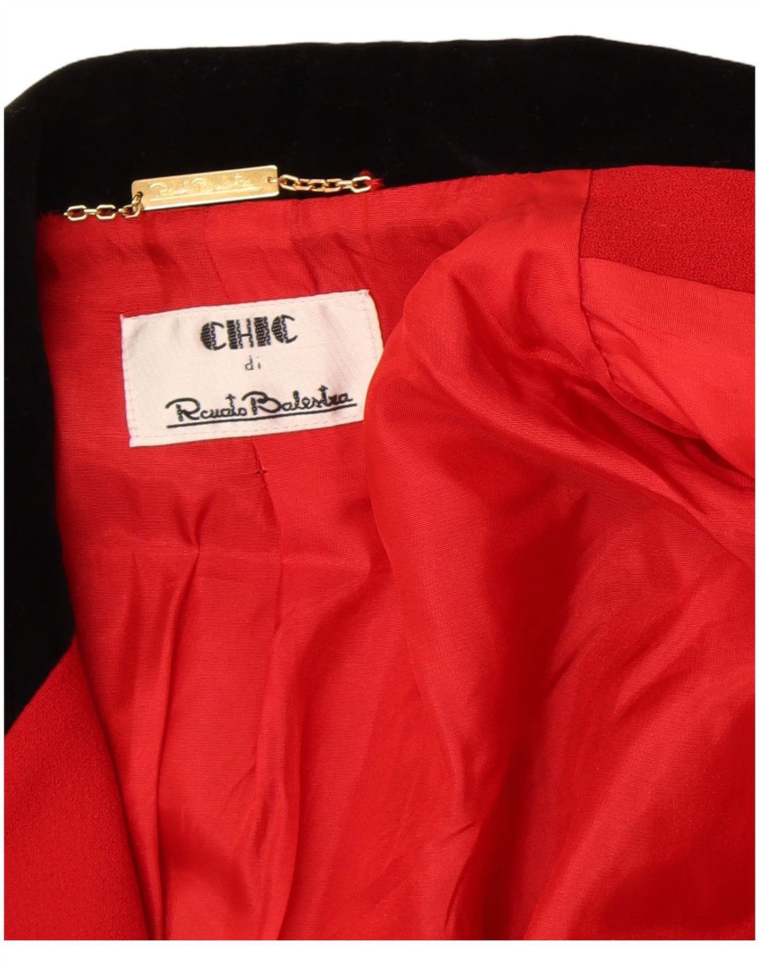 Renato Balestra Dame Chic 3-knaps blazerjakke IT 40 Small Red Classic