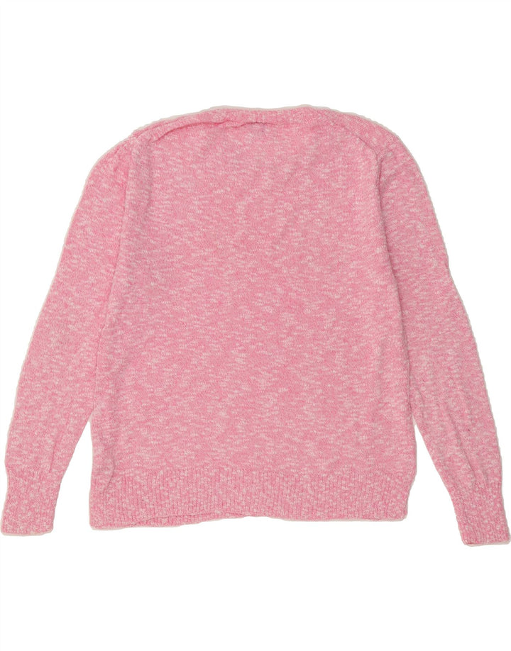J. CREW Womens Oversized Crew Neck Jumper Sweater UK 10 Small Pink Flecked Vintage J. Crew and Second-Hand J. Crew from Messina Hembry 