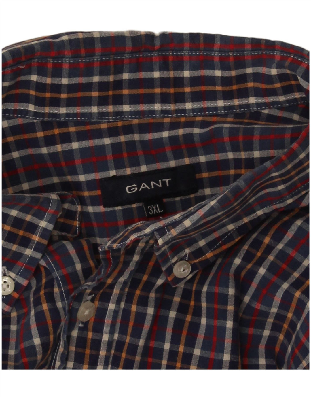 Gant kortærmet herreskjorte med normal pasform 3XL blå ternet