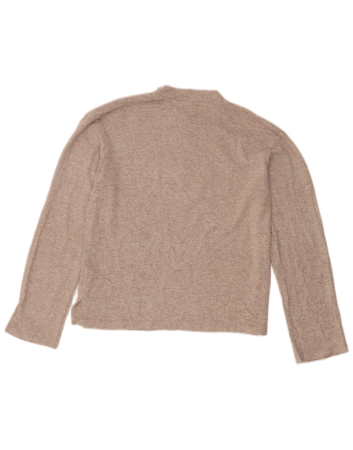 Zara Girl Top Langærmet 13-14 År Beige Polyester
