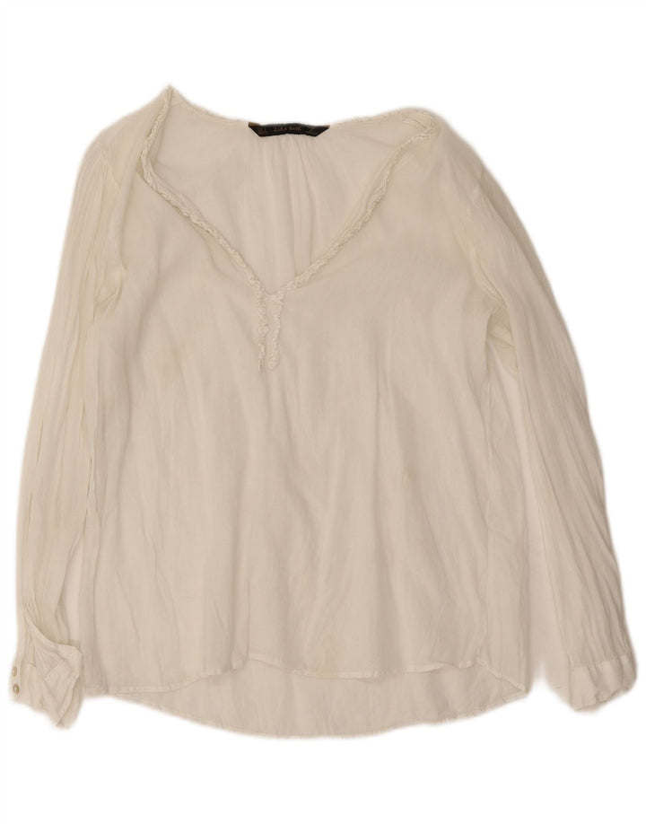 Zara Dame Top Langærmet UK 16 Large White