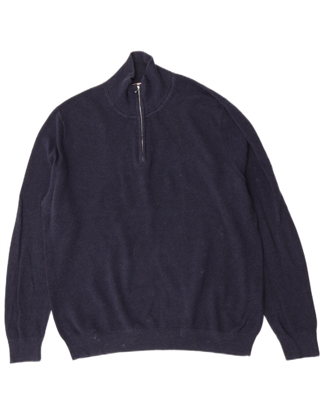 John Lewis herre lynlås-hals sweater stor marineblå bomuld