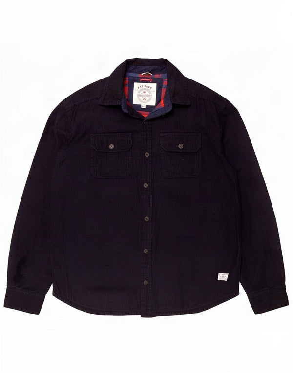Fat Face Herre Shacket Corduroy skjorte 3XL marineblå bomuld