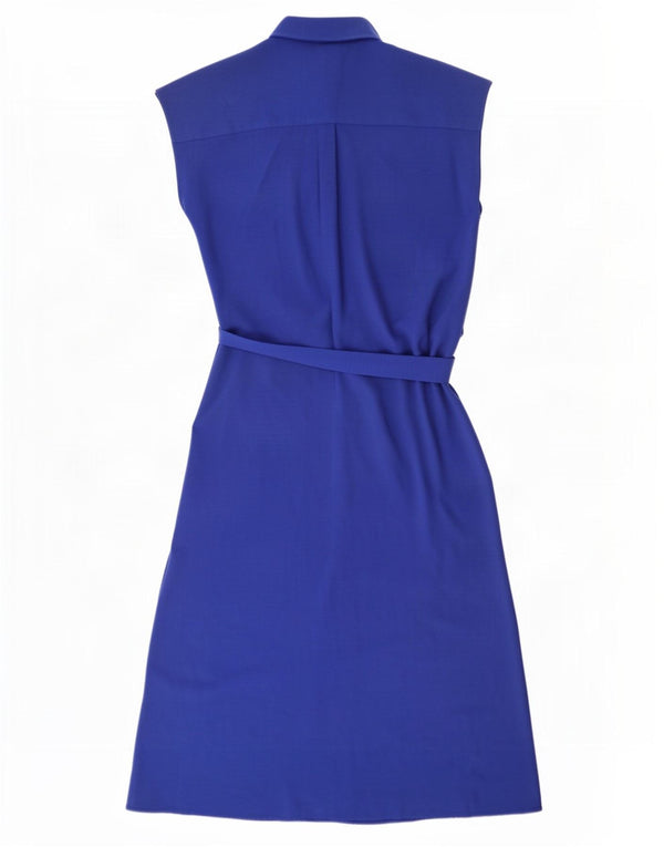 Calvin Klein Womens Oversized Sleeveless Shirt Dress US 4 Small Blue