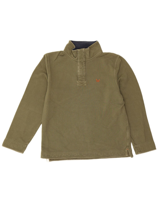 Besætningstøj Herre lynlås-hals sweatshirt Jumper Medium Khaki Bomuld