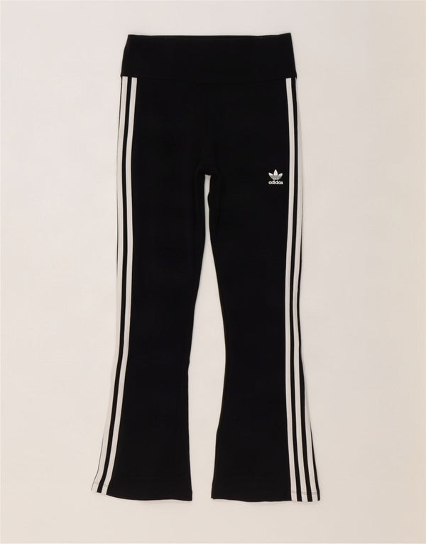 Adidas Dame Flare træningsdragt Bukser UK 12/14 Medium Black Bomuld