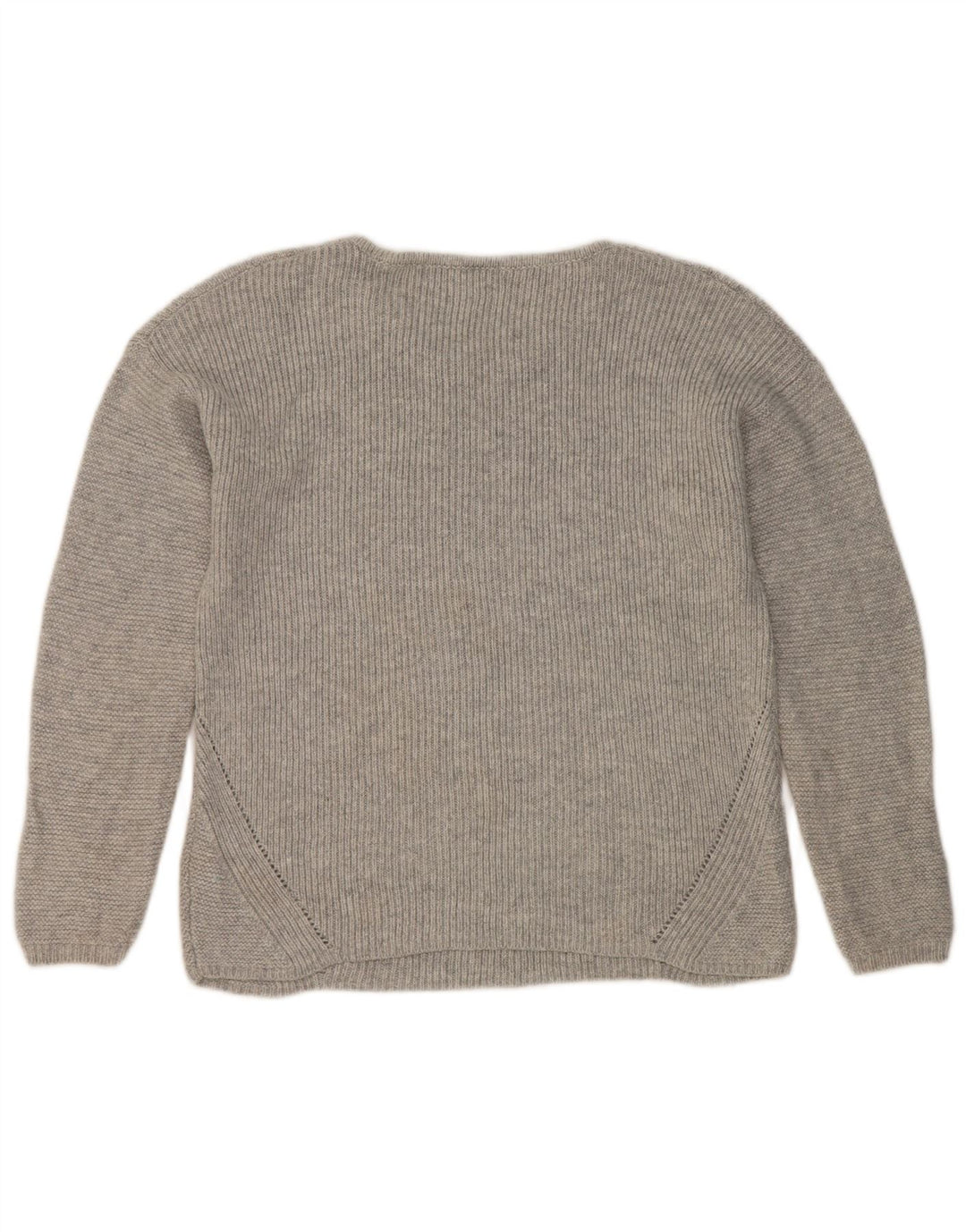 Marks & Spencer Dame Boat Neck Jumper Sweater UK 12 Medium Silver