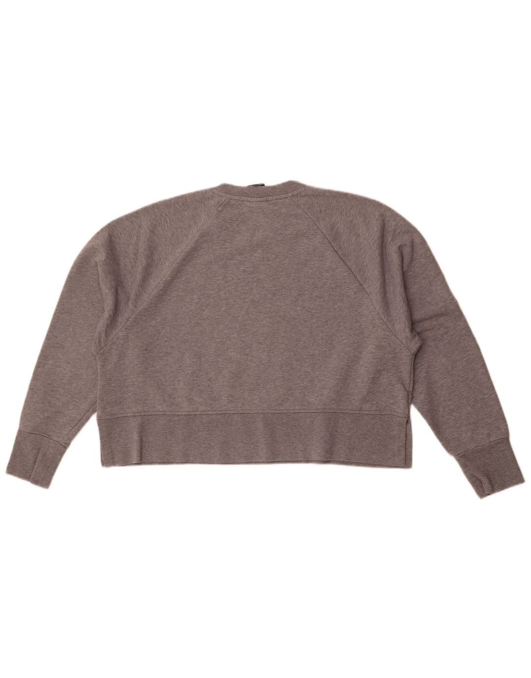 Nike Dame Dri Fit Graphic Oversized Sweatshirt Jumper UK 14 Medium Grey