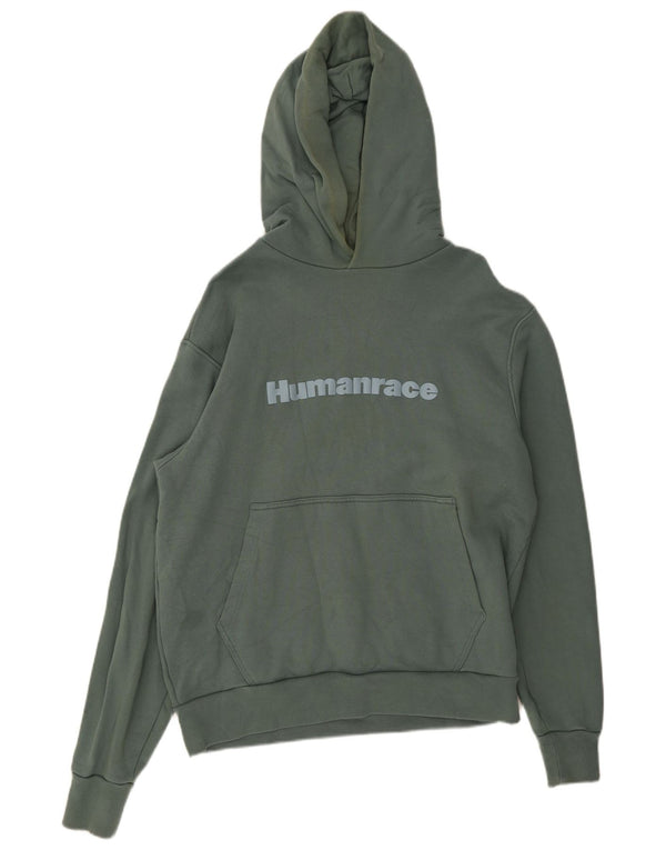 Adidas Herre Humanrace Grafisk Hoodie Jumper Stor Grøn Bomuld