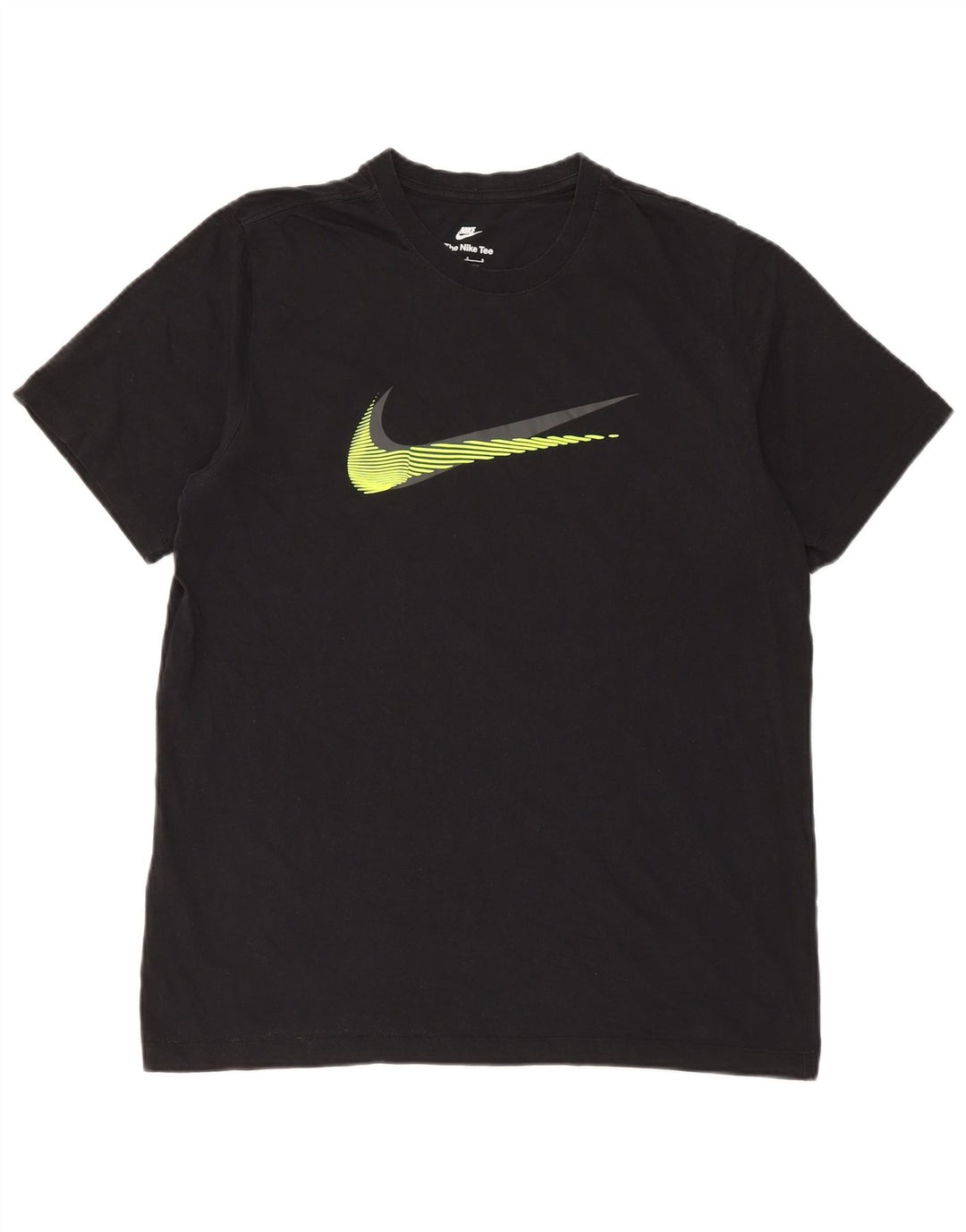 NIKE Grafisk T-shirt top til mænd Stor sort bomuld