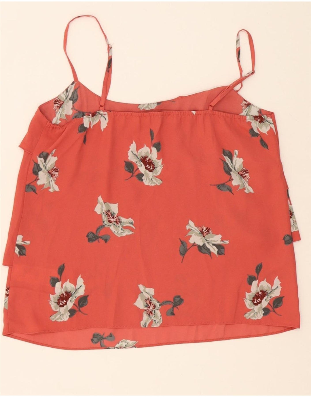 OASIS Womens Cami Top UK 14 Medium  Red Floral Polyester Vintage Oasis and Second-Hand Oasis from Messina Hembry 