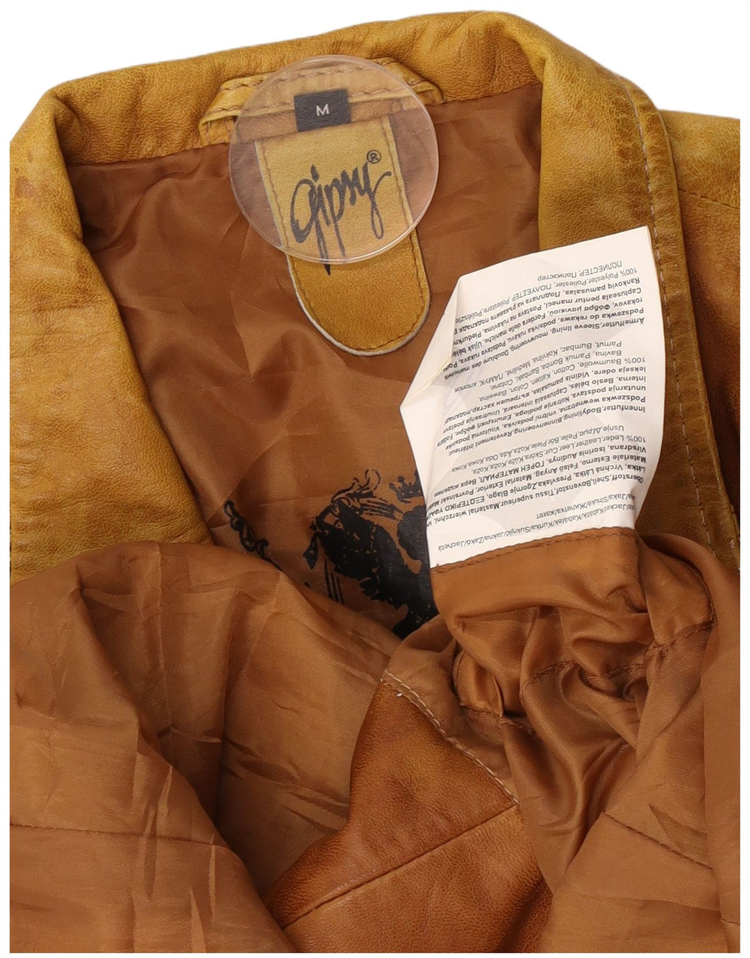 Gipsy Dame Læderfrakke UK 12 Medium Brun