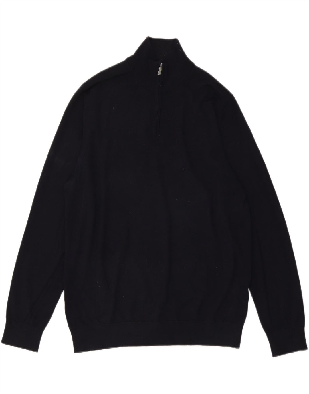 Marks & Spencer Herre sweater med lynlåshals Stor marineblå uld