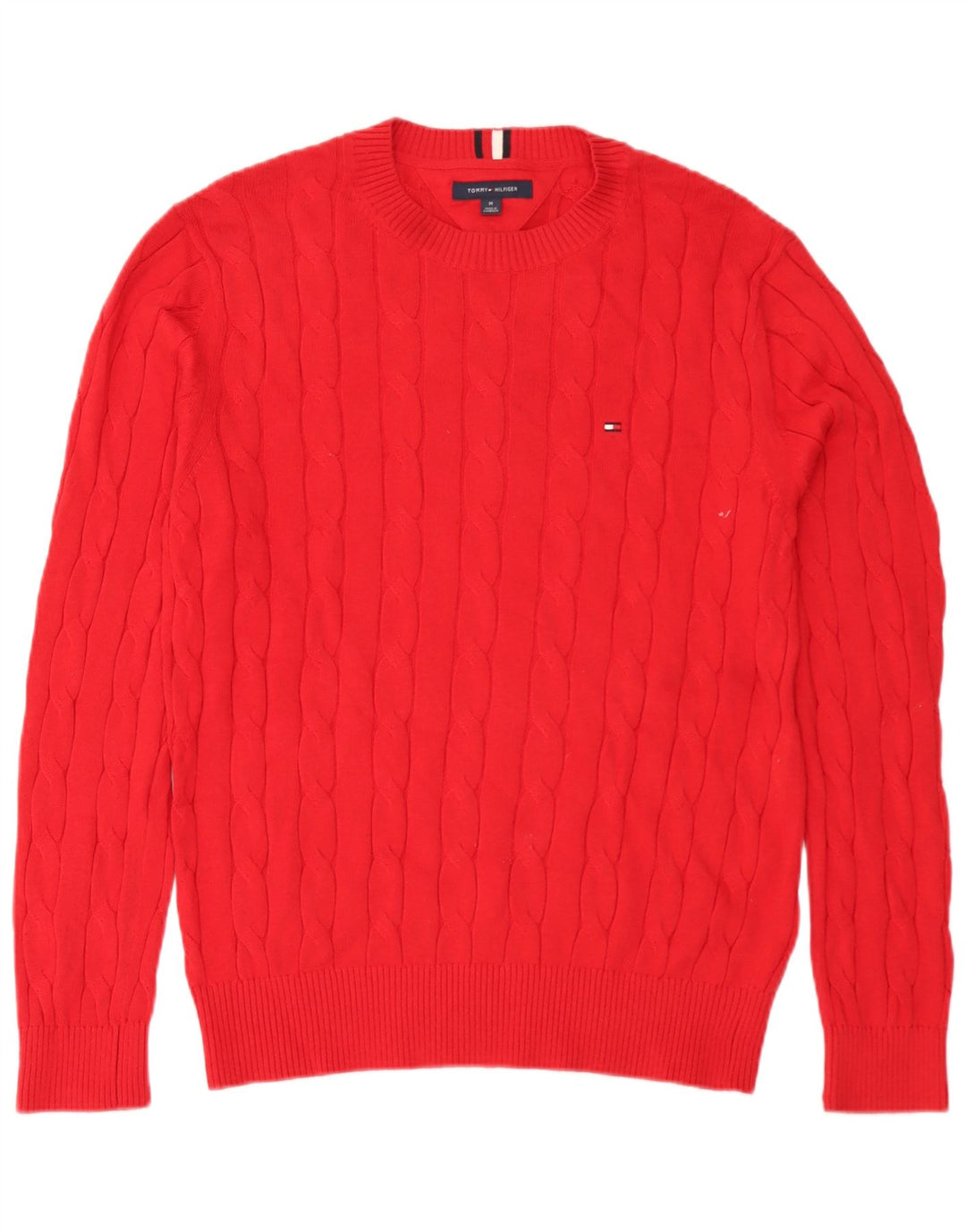 Tommy Hilfiger Herre Crew Neck sweater Medium Rød Bomuld