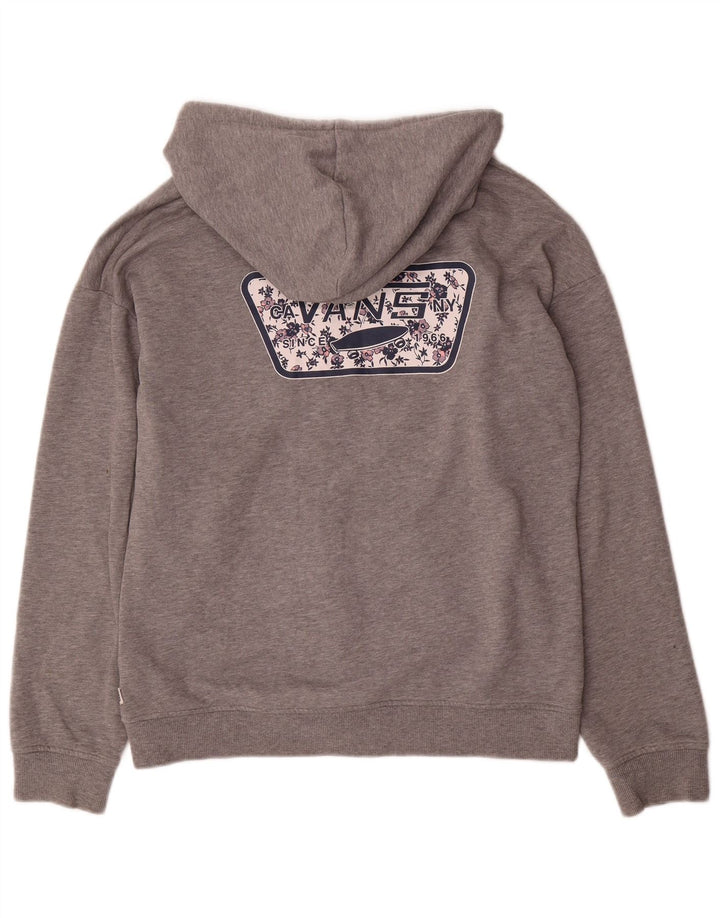 Vans Herre grafisk hættetrøje med lynlås mellemgrå