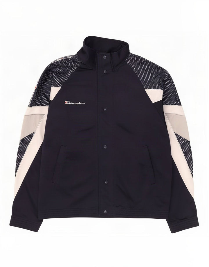 Champion Herre træningsdragt Topjakke Medium Navy Blue Colourblock Polyester