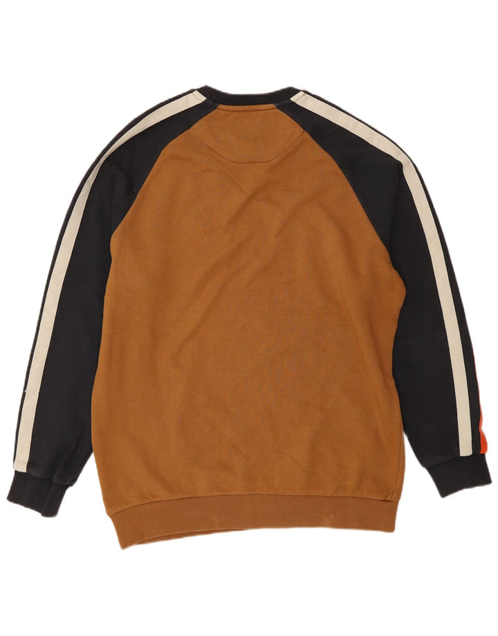 Lyle & Scott Herre sweatshirt Jumper Medium Brun Colourblock Bomuld