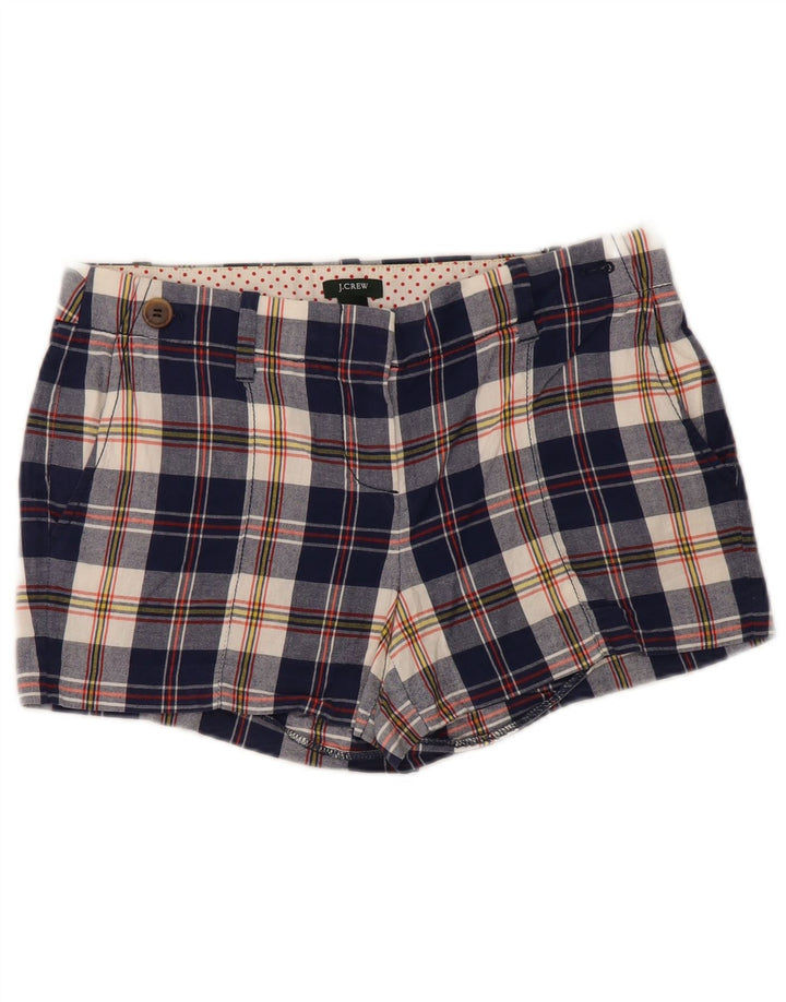 J. Crew Chino-shorts til kvinder US 4 Small W30 Navyblå ternet bomuld