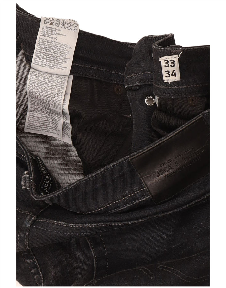 Jack & Jones Herre Tim Slim Jeans W33 L34 Grå Bomuld