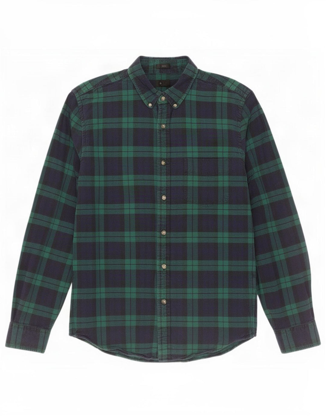 J. Crew Herre Oxford Slim Flannel Shirt Medium Green Check