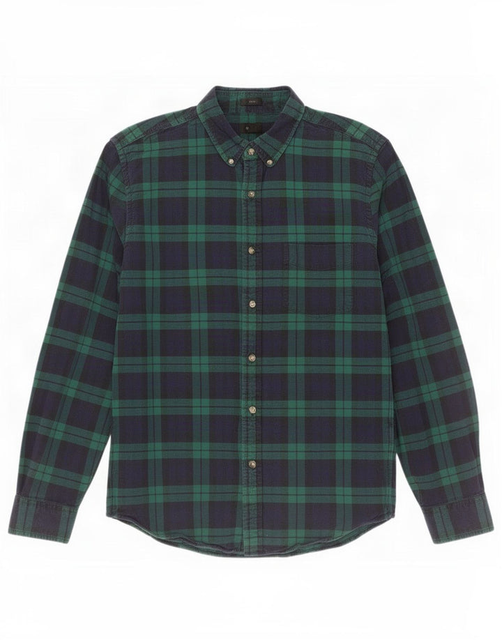 J. Crew Herre Oxford Slim Flannel Shirt Medium Green Check