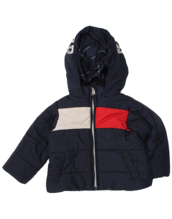 Tommy Hilfiger Baby Boys grafisk polstret jakke 9-12 måneder marineblå
