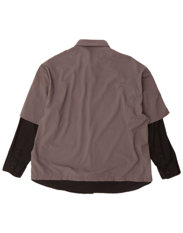 Zara Herreskjorte Large Grå Colourblock Polyester