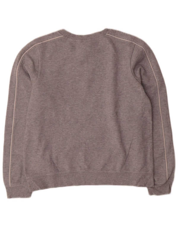 Nike Dame Oversized Sweatshirt Jumper UK 10 Small Grå Flecked Bomuld
