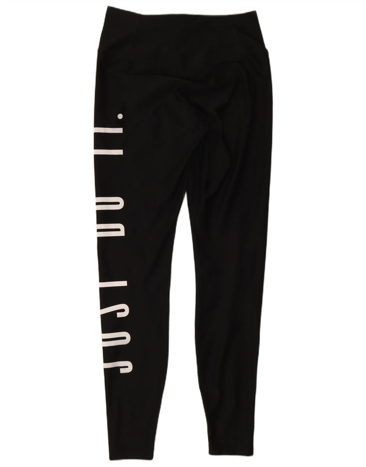 Nike Dame Dri Fit Grafiske Leggings UK 4 XS Sort Polyester
