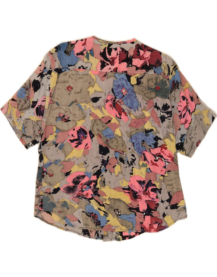 VINTAGE Womens Abstract Pattern Shirt Blouse UK 12 Medium Multicoloured Vintage Vintage and Second-Hand Vintage from Messina Hembry 