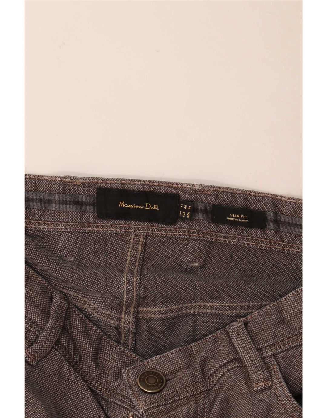 Massimo Dutti Herre Slim Fit Casual Bukser EU 40 Medium W31 L31 Grå