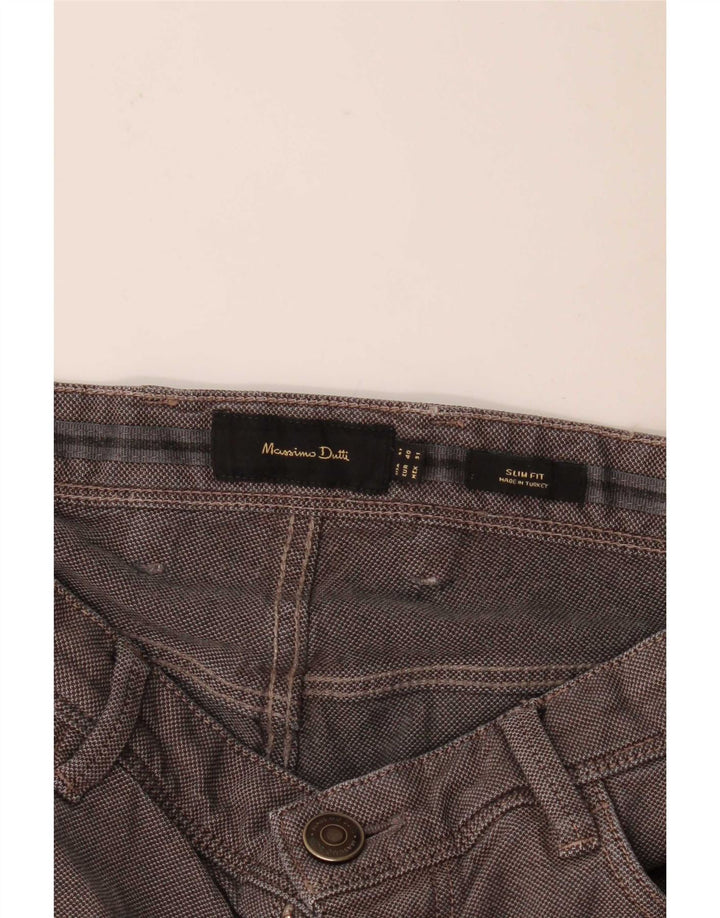 Massimo Dutti Herre Slim Fit Casual Bukser EU 40 Medium W31 L31 Grå