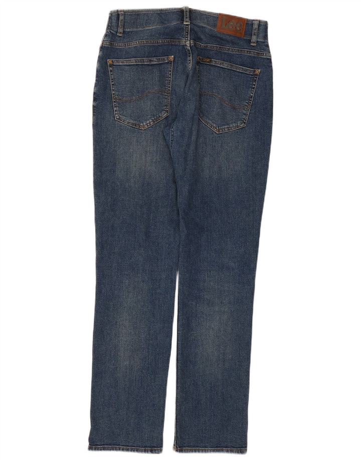 LEE Dame Extreme Motion Straight Tapered Jeans W32 L32 Blå Bomuld