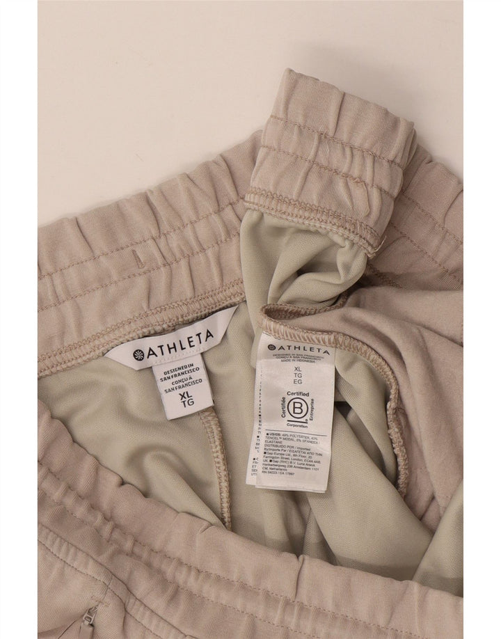 ATHLETA Træningsdragtsbukser til kvinder UK 18 XL Beige Polyester