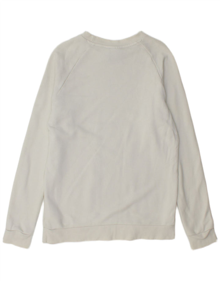 ADIDAS grafisk sweatshirt til mænd, lille hvid bomuld