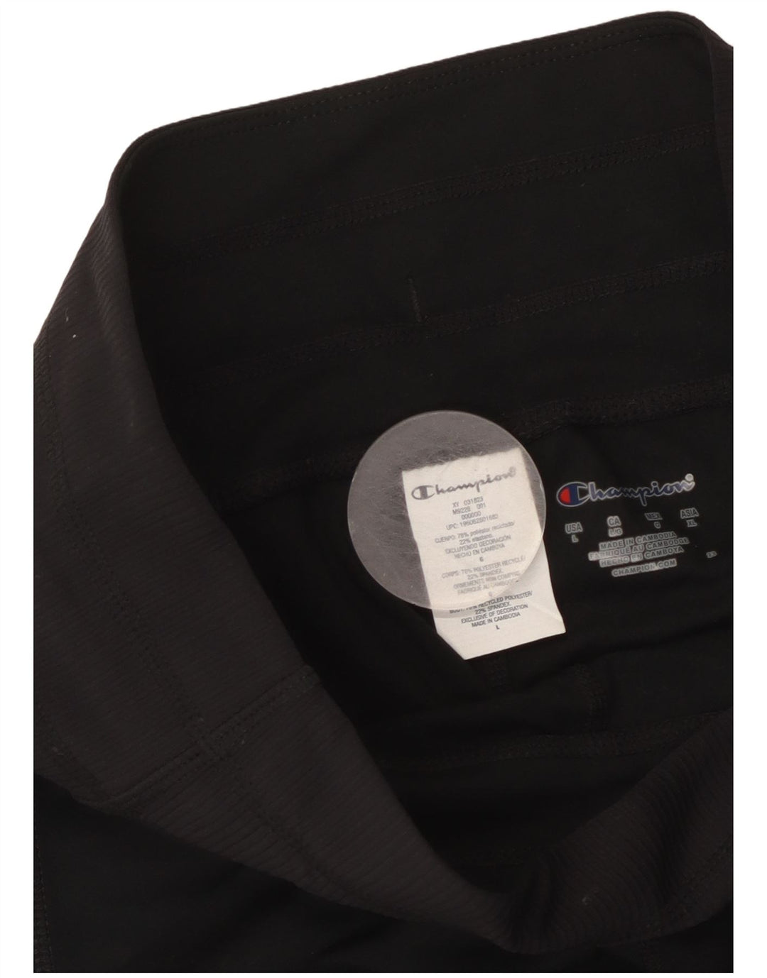 CHAMPION Dame Capri Leggings UK 14 Large Black Polyester