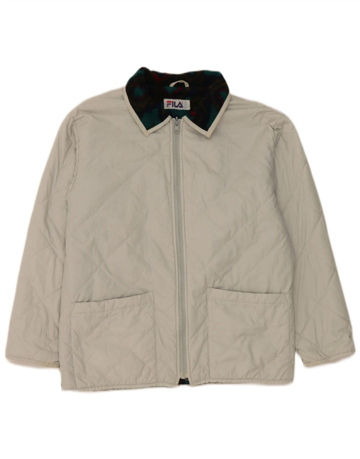 Fila Pige Quiltet Jakke 13-14 År Grå Polyester