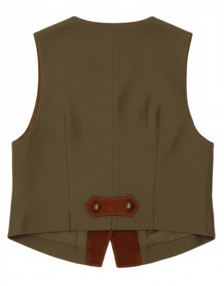 C&A Damevest UK 14 Medium Khaki Floral Linen
