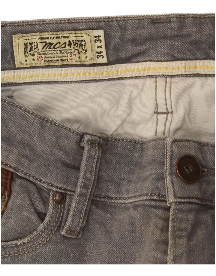 Marlboro Classics Herre Regular Tapered Jeans W34 L30 Grå