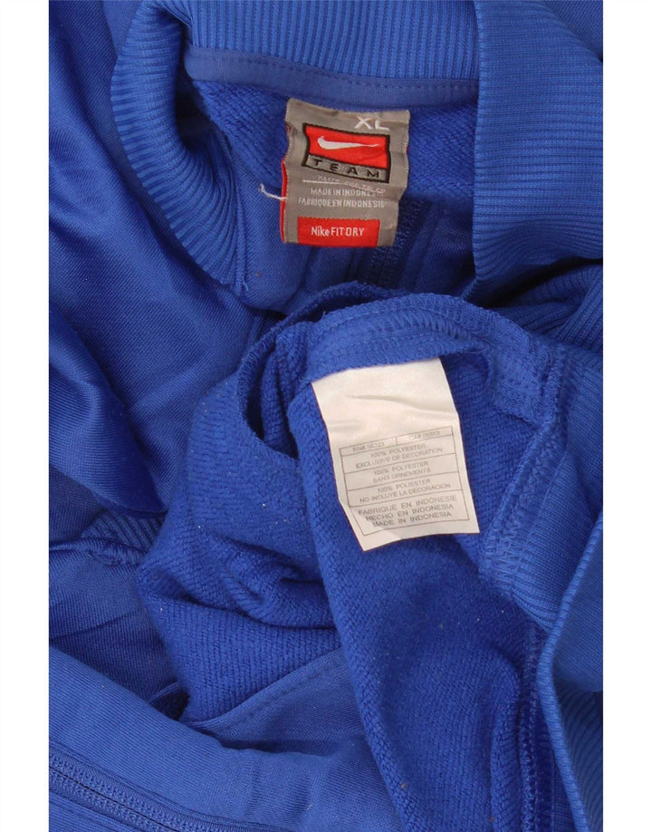 Nike træningsdragt topjakke til kvinder UK 18 XL Blå Colourblock Polyester
