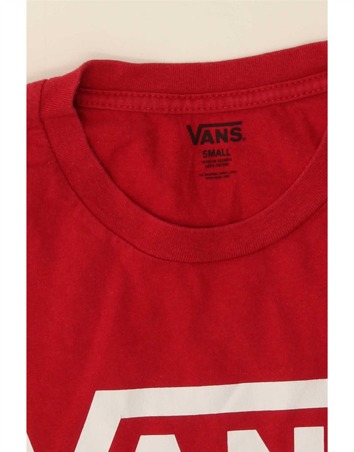 Vans Herre Grafisk T-Shirt Top Lille Rød Bomuld