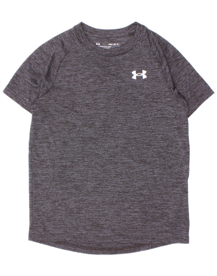 Under Armour Boys T-Shirt Top 9-10 år Medium Grey Flecked Polyester